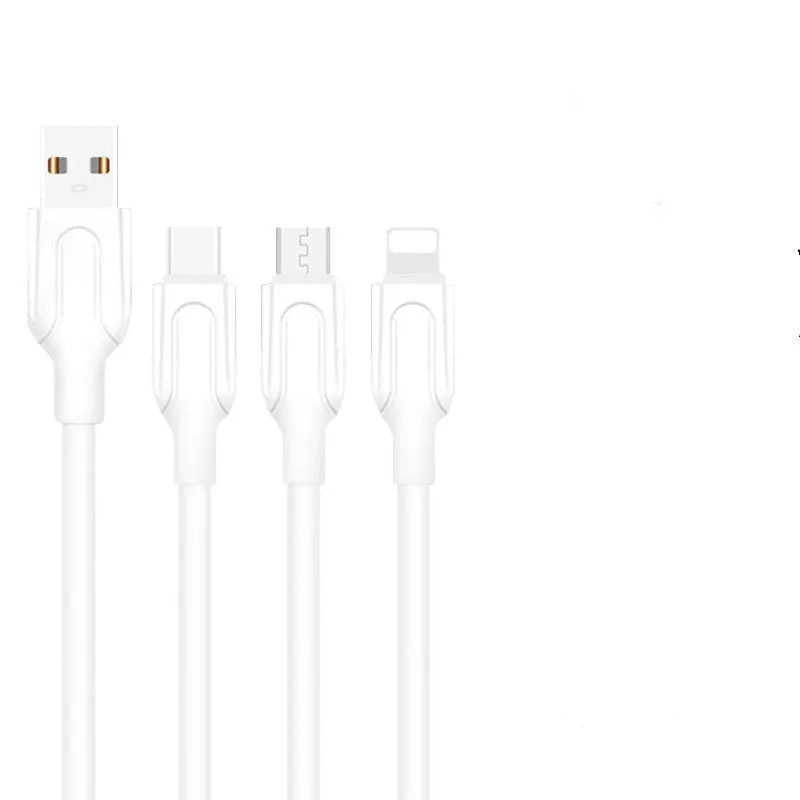 Fast charging USB cable in black, 5A single-head connector for Android Type C or iPhone, 1m length