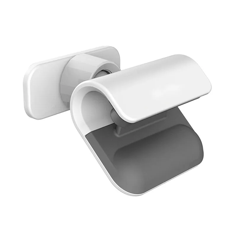 Black 360-degree rotatable car phone holder showing gravity pivot and adhesive mounting for 4-7 inch mobile phones