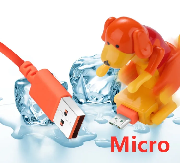 Rogue Dog Type C data cable showing a cute puppy design with a USB connector on one end and Type C on the other