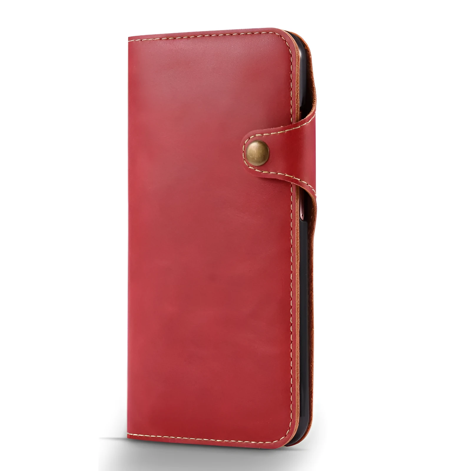 Samsung Galaxy S8 Plus Flip Phone Case Note 8 Plug-in Card Phone Case PU Leather Business Style Protective Cover with Card Slot Black Khaki Brown Red