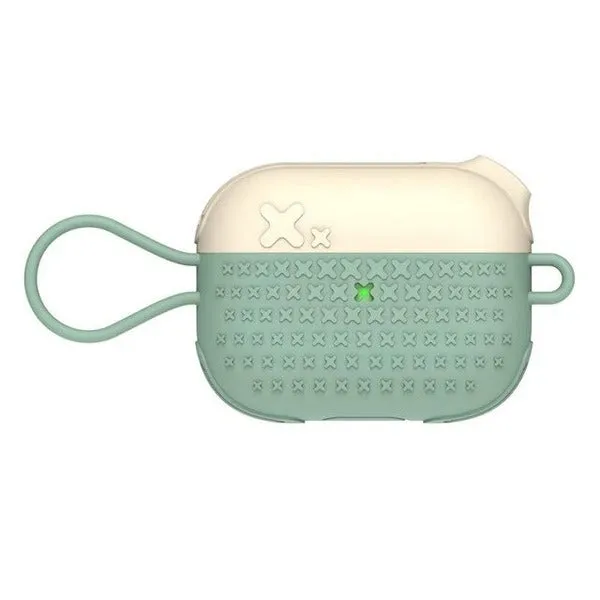 Silicone cover for Apple Airpods Pro charging case in Black, Green, and White