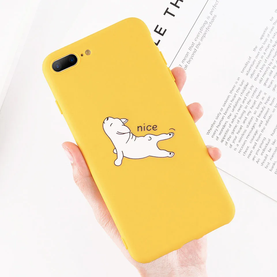 Funny cartoon giraffe TPU silicone phone case for iPhone, soft back cover