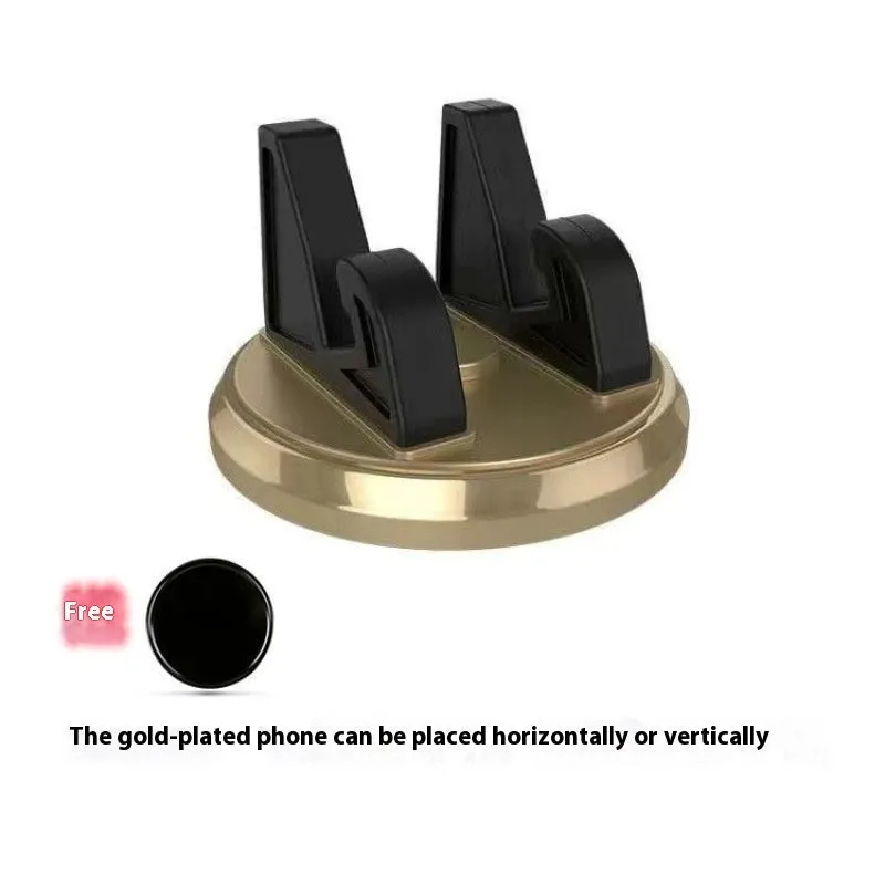 Car phone universal paste dashboard mount with rotatable holder and wireless charging in black