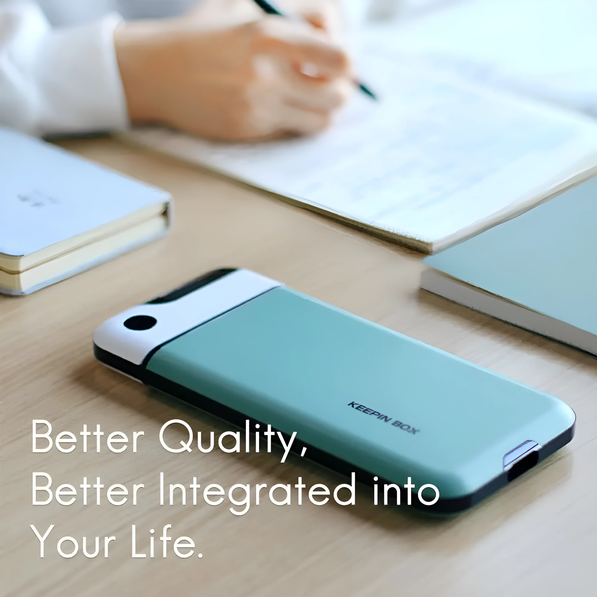 Matcha green mobile phone lock self-discipline box with backlight feature