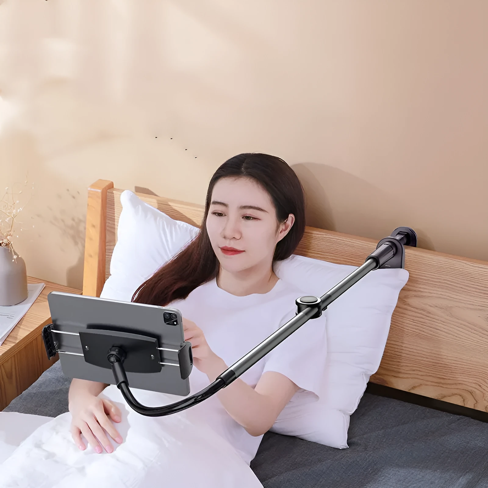 Lazy Man Stand phone tablet holder in dark grey colour, hands-free design for sofa or bed use