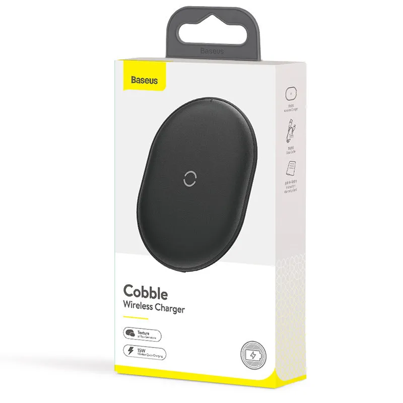 Baseus Rough Wireless Charging Pad in black or white with Type-C port