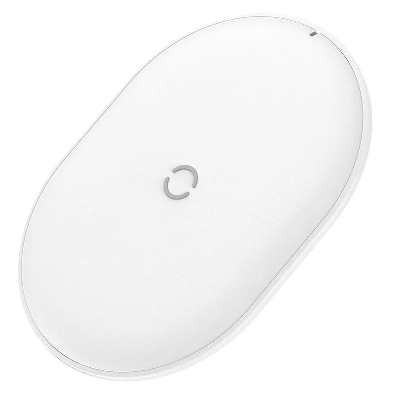 Baseus Rough Wireless Charging Pad in black or white with Type-C port