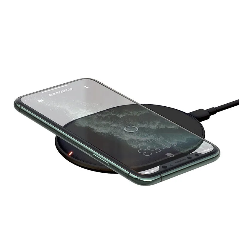 Baseus Rough Wireless Charging Pad in black or white with Type-C port