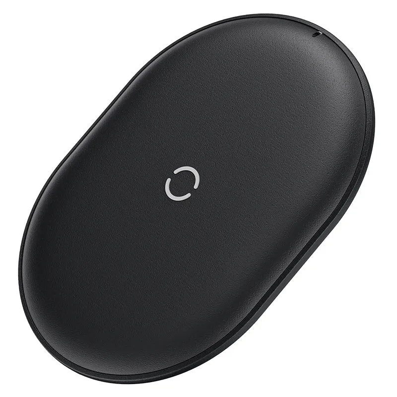 Baseus Rough Wireless Charging Pad in black or white with Type-C port