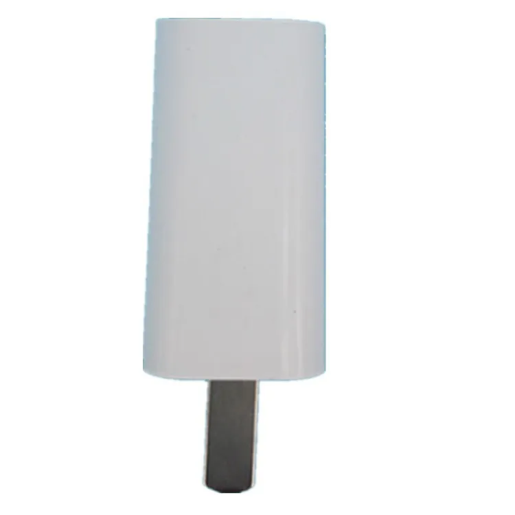 Compact thin white 5V 1A USB power adapter with CE and FCC marks.