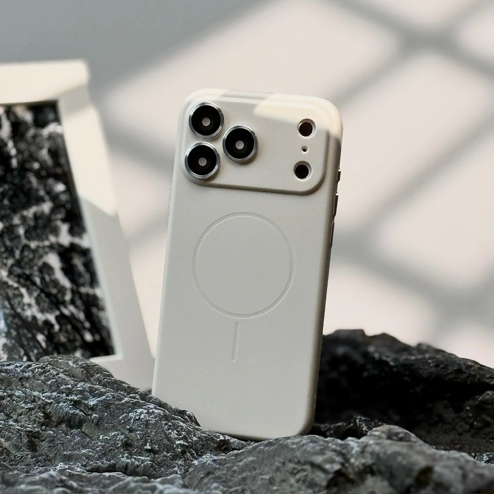 Frosted magnetic suction phone case with lens protector for iPhone 17 series