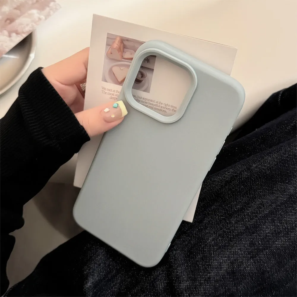 Pure Color Simple Advanced Silicone Phone Case for iPhone in bean purple, soft shell style