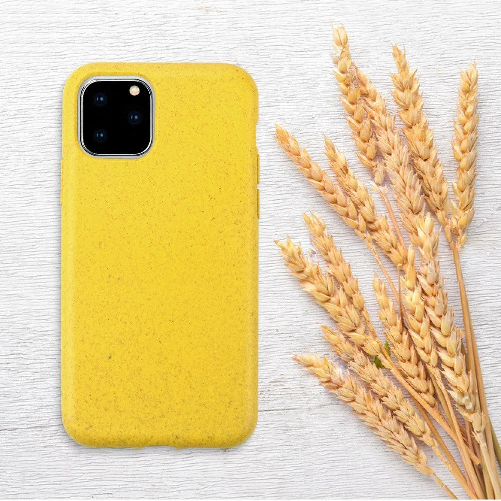 Thick frosted wheat straw granule phone case for iPhone 13 Pro Max in black with TPU frame
