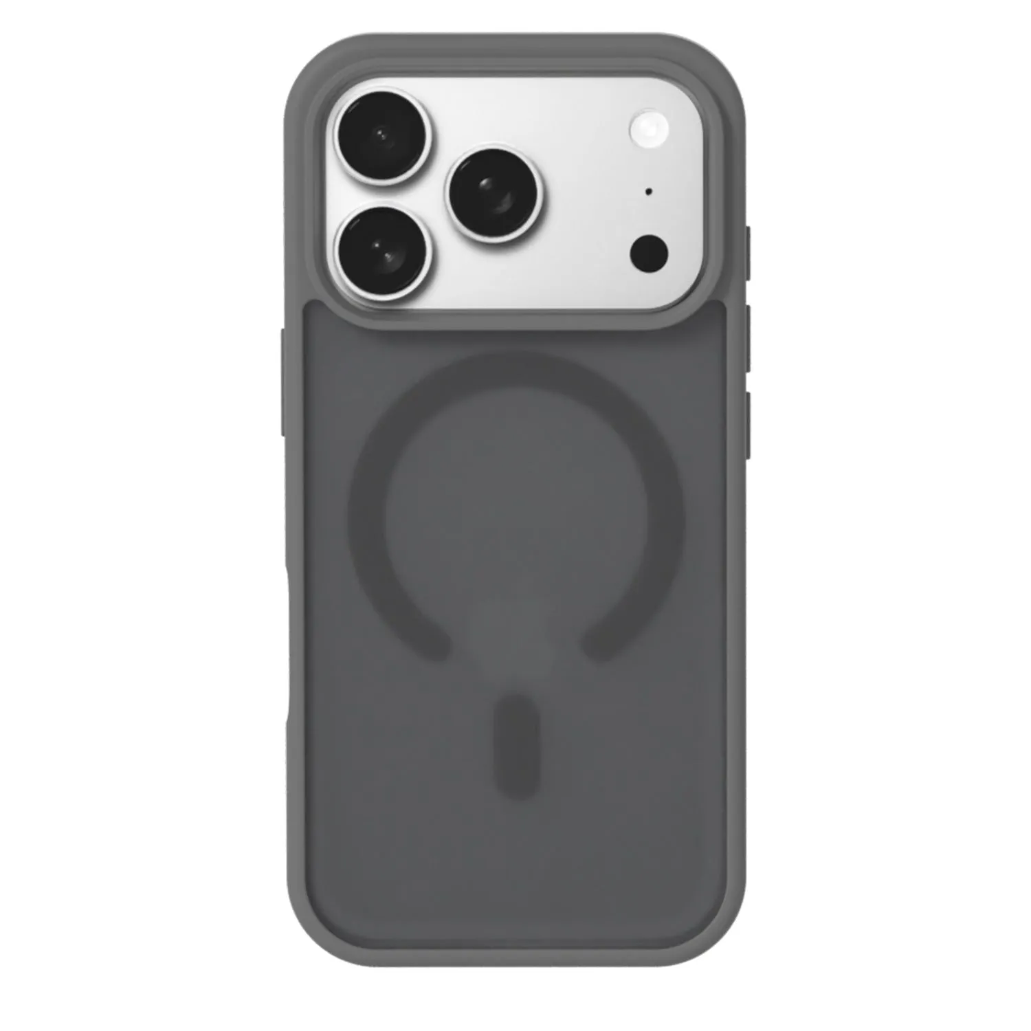 Frosted translucent magnetic phone case for iPhone showing anti-fingerprint finish and colour options black, white, gray, blue, purple