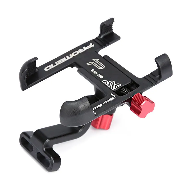 Motorcycle phone holder with 360 degree rotation in aluminium alloy on handlebar