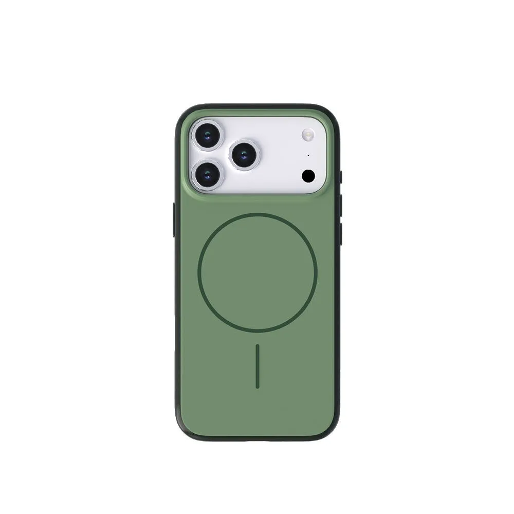 Magnetic silicone phone case for iPhone 17 series in six colour options, matte finish, shockproof design