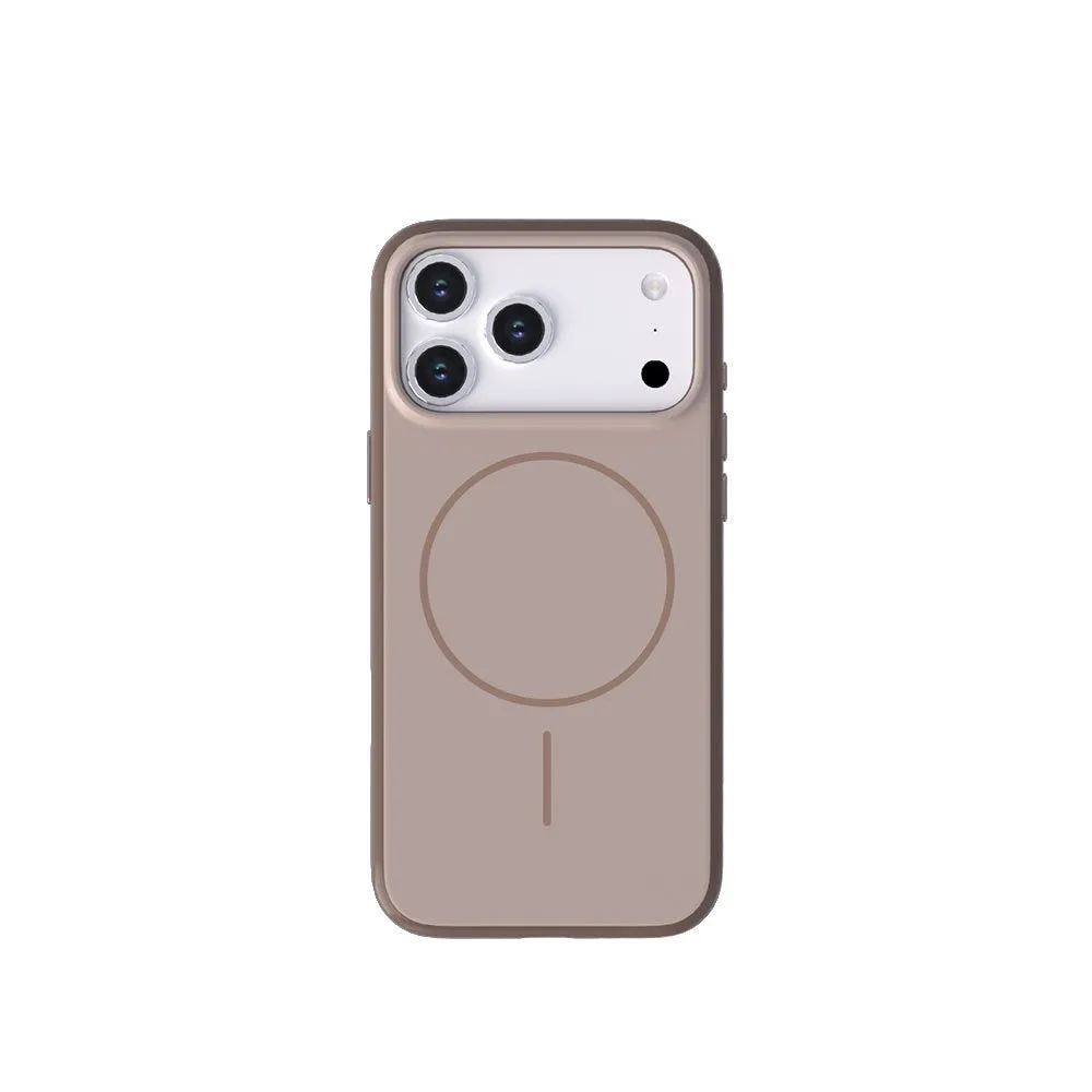Magnetic silicone phone case for iPhone 17 series in six colour options, matte finish, shockproof design