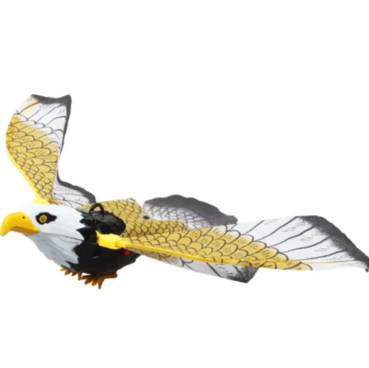 Simulation bird cat toy hanging eagle rotating from ceiling for pet play