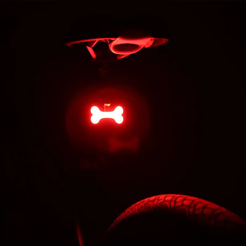 USB rechargeable bicycle taillight COB LED 10 lumens with Velcro mount PC plastic shell compact 59.5x28.5x20mm