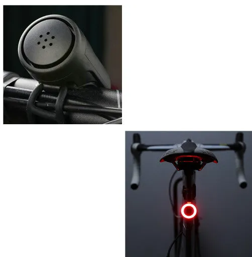 USB rechargeable bicycle taillight COB LED 10 lumens with Velcro mount PC plastic shell compact 59.5x28.5x20mm