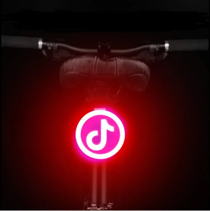 USB rechargeable bicycle taillight COB LED 10 lumens with Velcro mount PC plastic shell compact 59.5x28.5x20mm