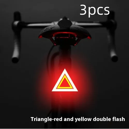 USB rechargeable bicycle taillight COB LED 10 lumens with Velcro mount PC plastic shell compact 59.5x28.5x20mm