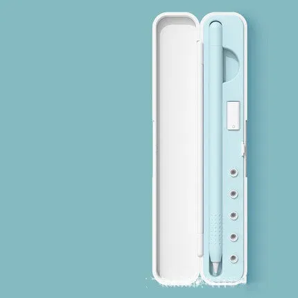 Hard protective storage case for Apple Pencil 1st and 2nd Generation in purple, green, black, and blue colours.