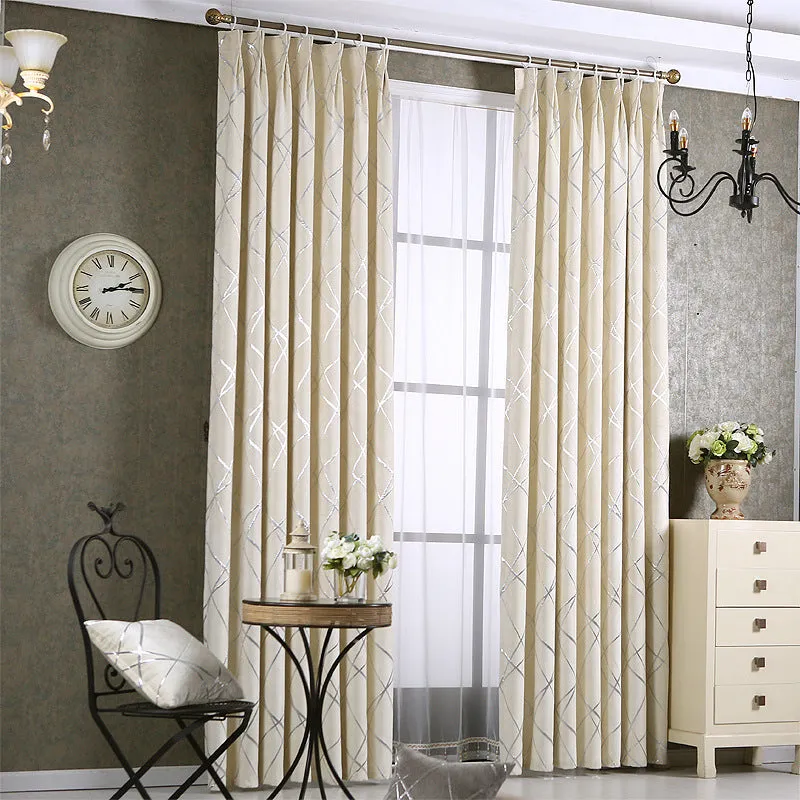 Solid colour chenille blackout curtain panel in grey, 1m x 2.7m, with jacquard texture for modern interior