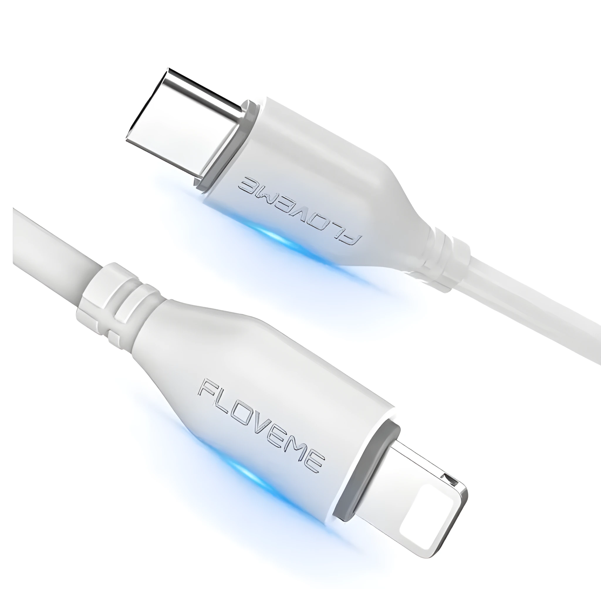 White USB-C to Lightning charging cable with MFi certification for Apple devices