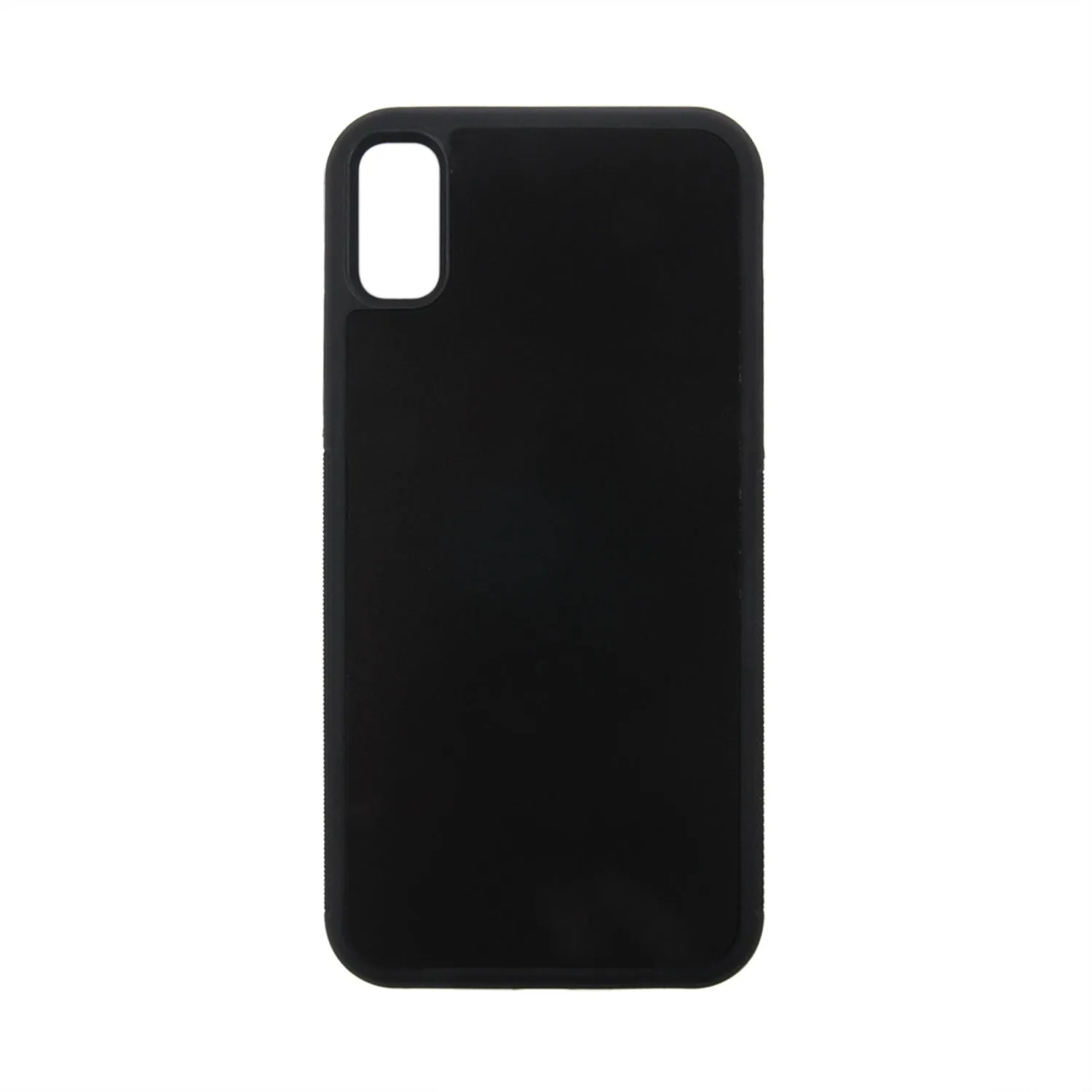 Anti-gravity nano adsorption TPU silicone phone case for Apple iPhone in black solid colour back cover