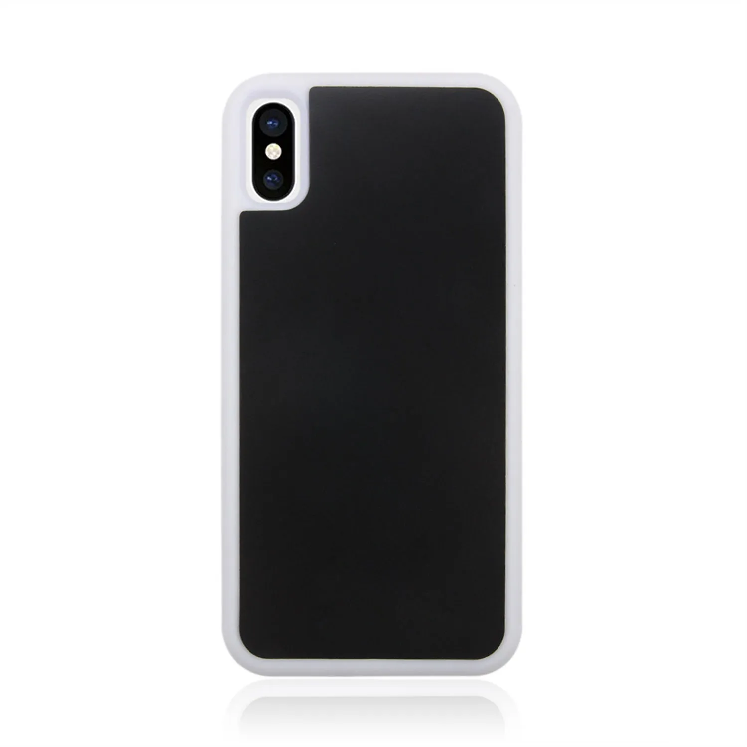 Anti-gravity nano adsorption TPU silicone phone case for Apple iPhone in black solid colour back cover