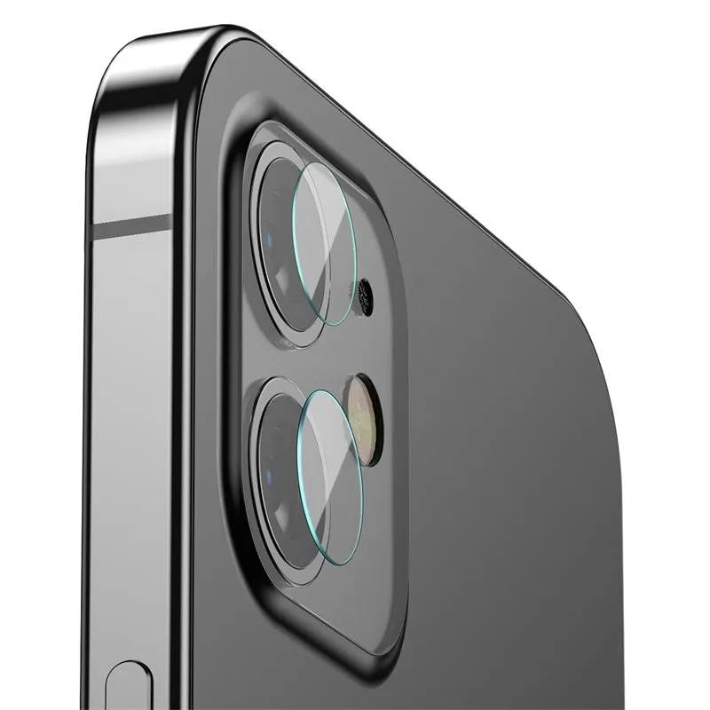 Composite Material Mirror Lens Protective Film for iPhone 12 Mini 5.4 Inch and iPhone 12 6.1 Inch with Scratch Resistant and Anti Fingerprint Properties 0.25mm Transparent Rear Film 2 Pack