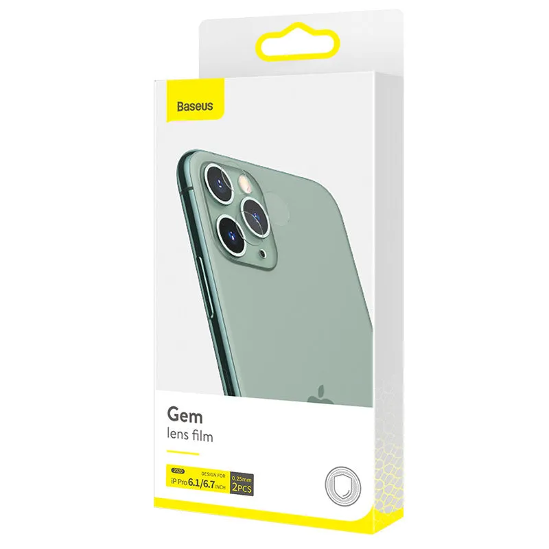 Composite Material Mirror Lens Protective Film for iPhone 12 Mini 5.4 Inch and iPhone 12 6.1 Inch with Scratch Resistant and Anti Fingerprint Properties 0.25mm Transparent Rear Film 2 Pack