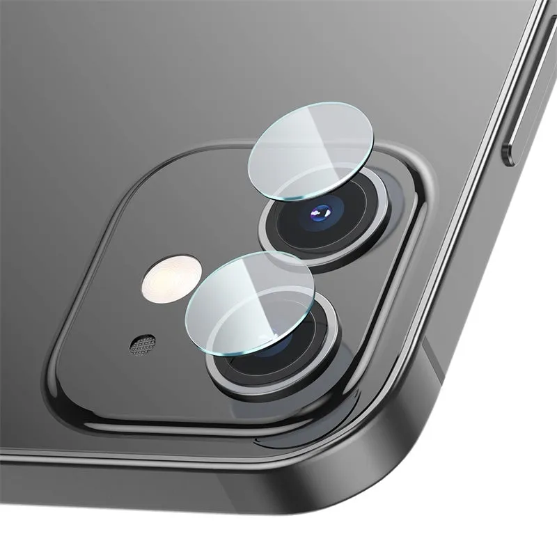 Composite Material Mirror Lens Protective Film for iPhone 12 Mini 5.4 Inch and iPhone 12 6.1 Inch with Scratch Resistant and Anti Fingerprint Properties 0.25mm Transparent Rear Film 2 Pack