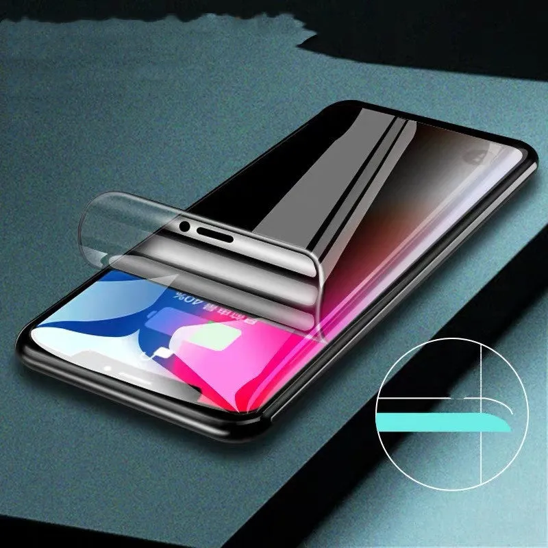Privacy hydrogel film screen protector for Apple iPhone with anti-peeping, anti-scratch, and automatic repair