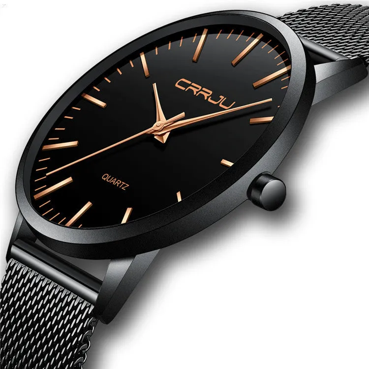 Casual quartz watch with alloy case and multiple strap options showing 30 metre water resistance