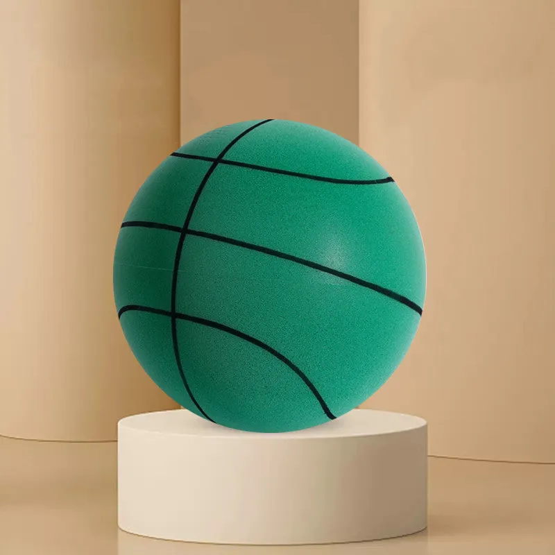 Silent indoor basketball set with high-density foam ball in assorted colours and multiple size options