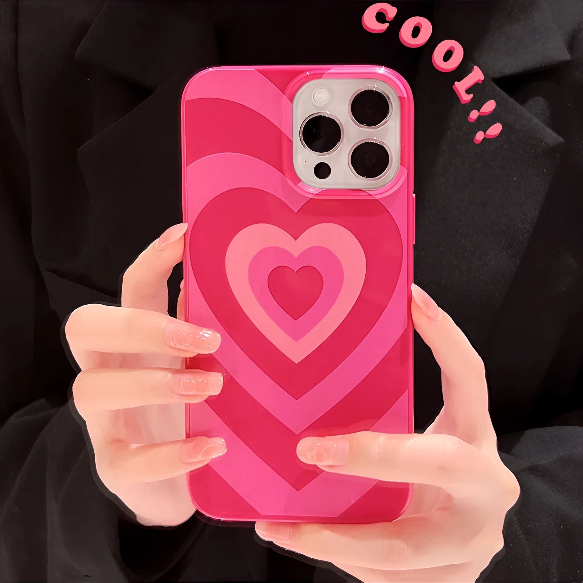 Tianku pink TPU phone case with stripe and graffiti pattern for iPhone 11 12 13 14 Pro Max XR XS