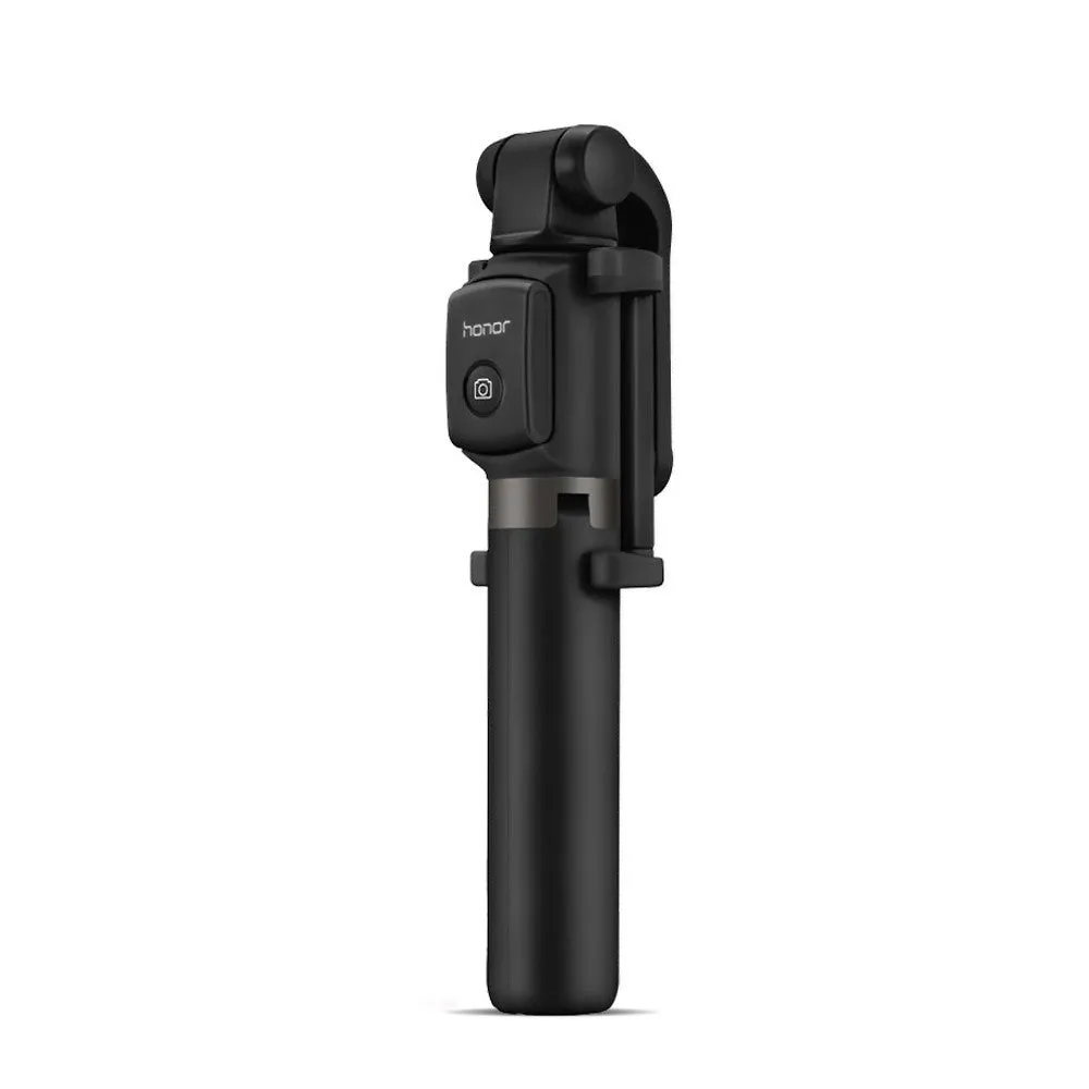 Bluetooth wireless selfie stick tripod with 660 mm extension, compatible with Apple iPhone and Android phones, in black plastic