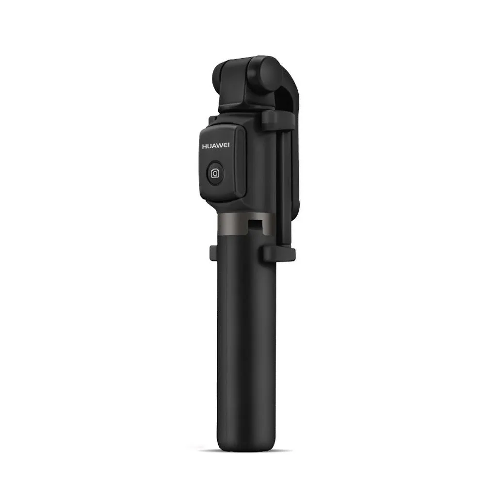 Bluetooth wireless selfie stick tripod with 660 mm extension, compatible with Apple iPhone and Android phones, in black plastic