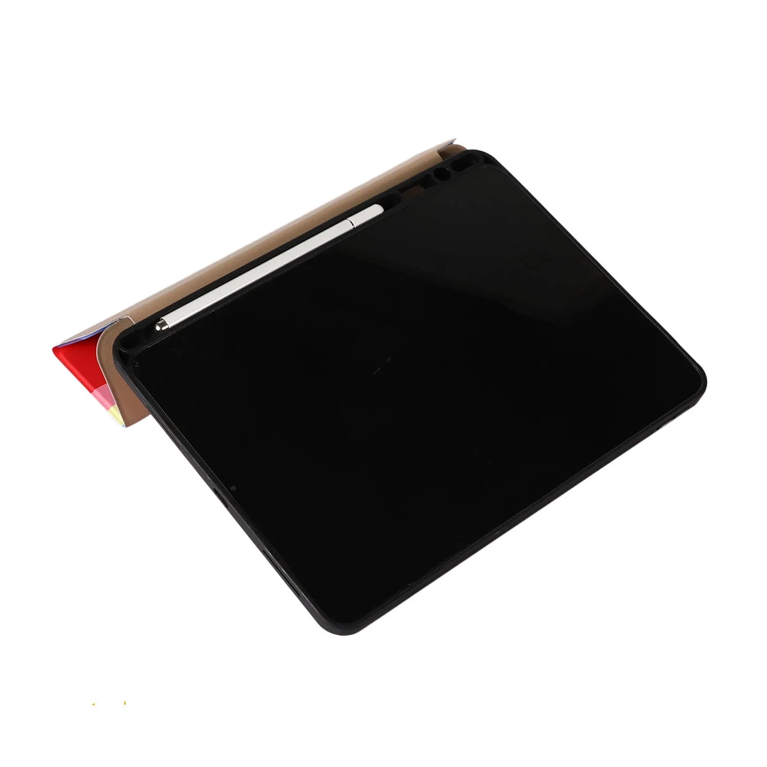 Blue tablet case with tri-fold stand and pen slot for iPad 10.2 inch model