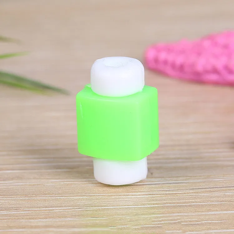 Solid colour plastic data cable protective sleeve for connector joint in yellow
