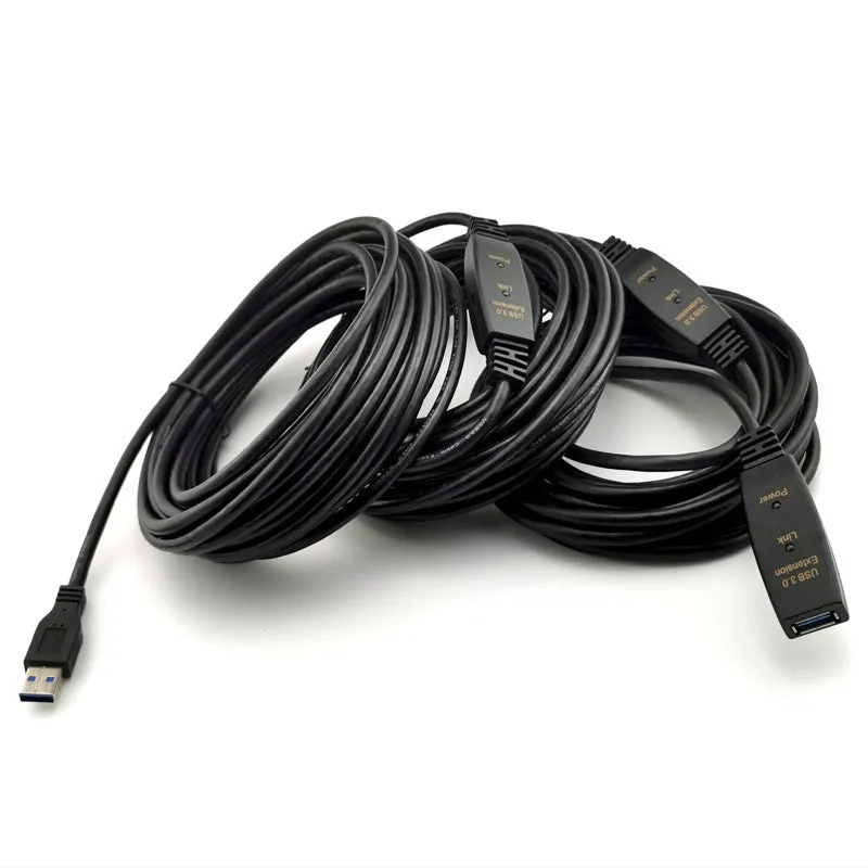 USB extension cable for conference camera and electronic whiteboard, oxygen-free copper, injection moulded, 5m-20m lengths