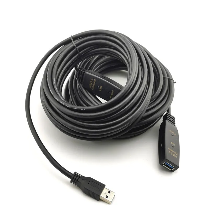 USB extension cable for conference camera and electronic whiteboard, oxygen-free copper, injection moulded, 5m-20m lengths