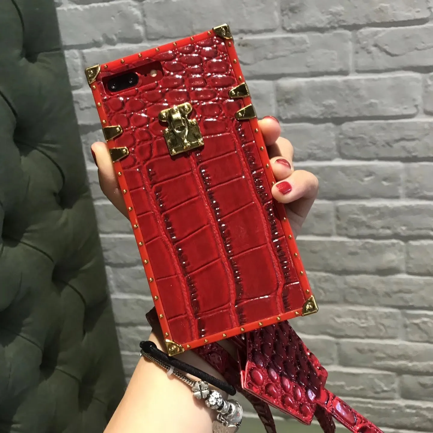 Silicone soft TPU phone case back cover for iPhone in solid colour black, red, or green