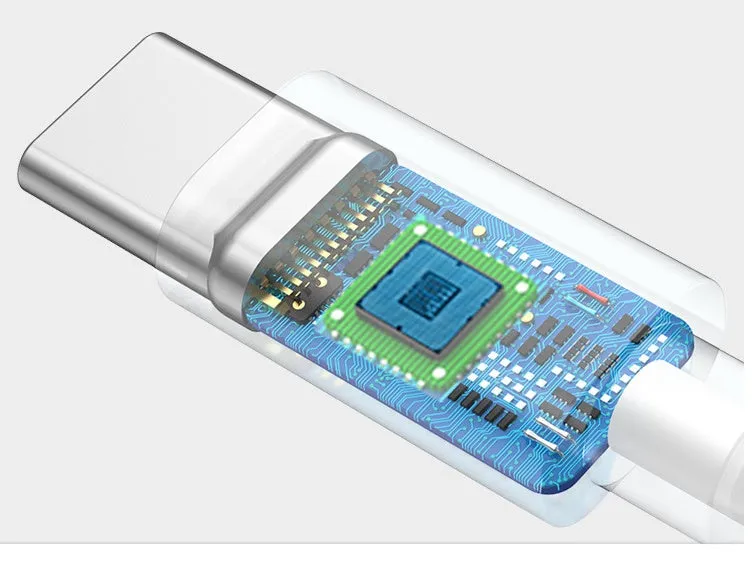 White Type-C digital audio adapter cable with bare wire interface for Samsung Huawei Xiaomi iPhone