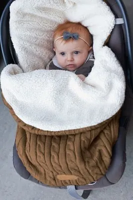 Winter baby stroller sleeping bag with lamb cashmere lining in envelope style design
