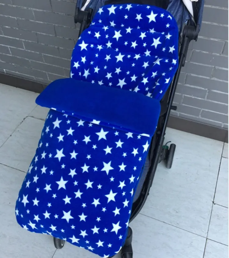 Winter baby stroller sleeping bag with lamb cashmere lining in envelope style design