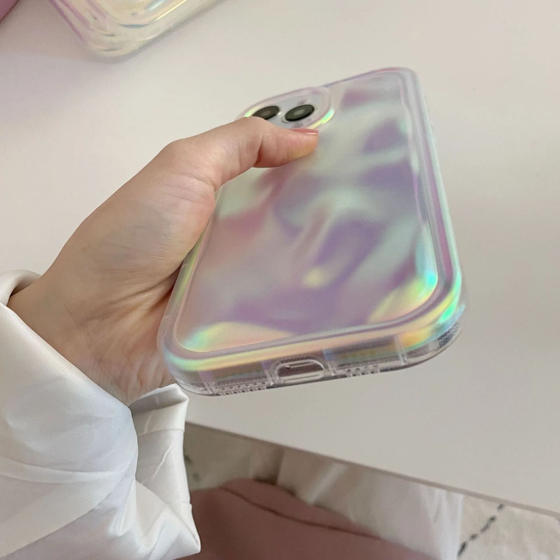 Frosted matte laser meteorite TPU phone case for iPhone 14 Pro Max with anti-drop protection and 3D pattern