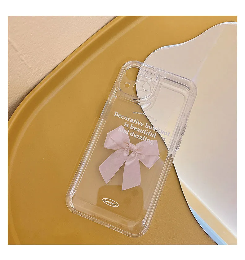 Transparent TPU phone case with cute pattern for iPhone 6 to 13 series
